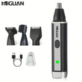 4-in-1 Professional Grooming Kit, USB Rechargeable Nose & Ear Hair Trimmer, Beard and Eyebrow Razor, Men'S Personal Care Tools